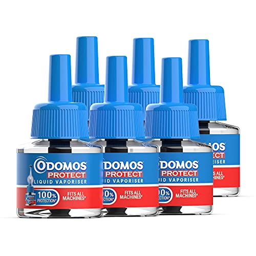 Odomos Protect - Mosquito repellent Liquid Vaporiser Refill , 45ml each (Pack of 6)