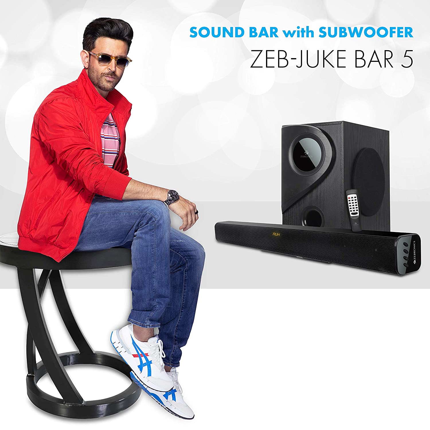Zebronics Zeb Juke Bar 5 Multimedia Sound Bar with Bluetooth ConnectivityUSB Input and Built in FM