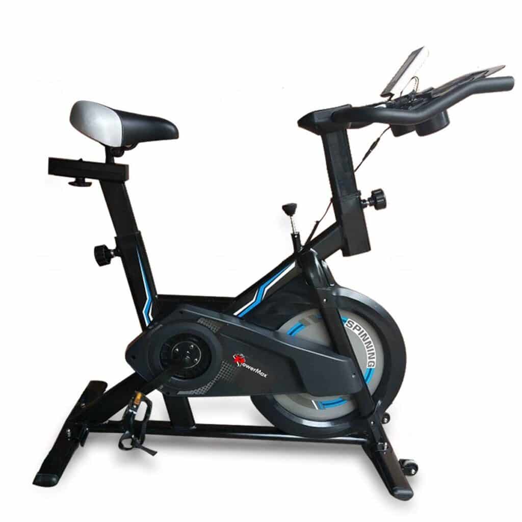 PowerMax Fitness Exercise Spin Bike with Flywheel (BS-150, 10 Kg, Black)